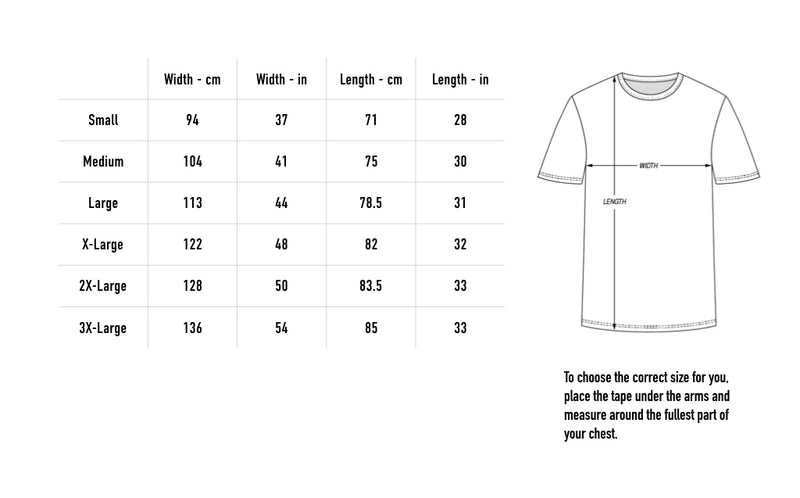 Size chart for Logo T-Shirt - Black